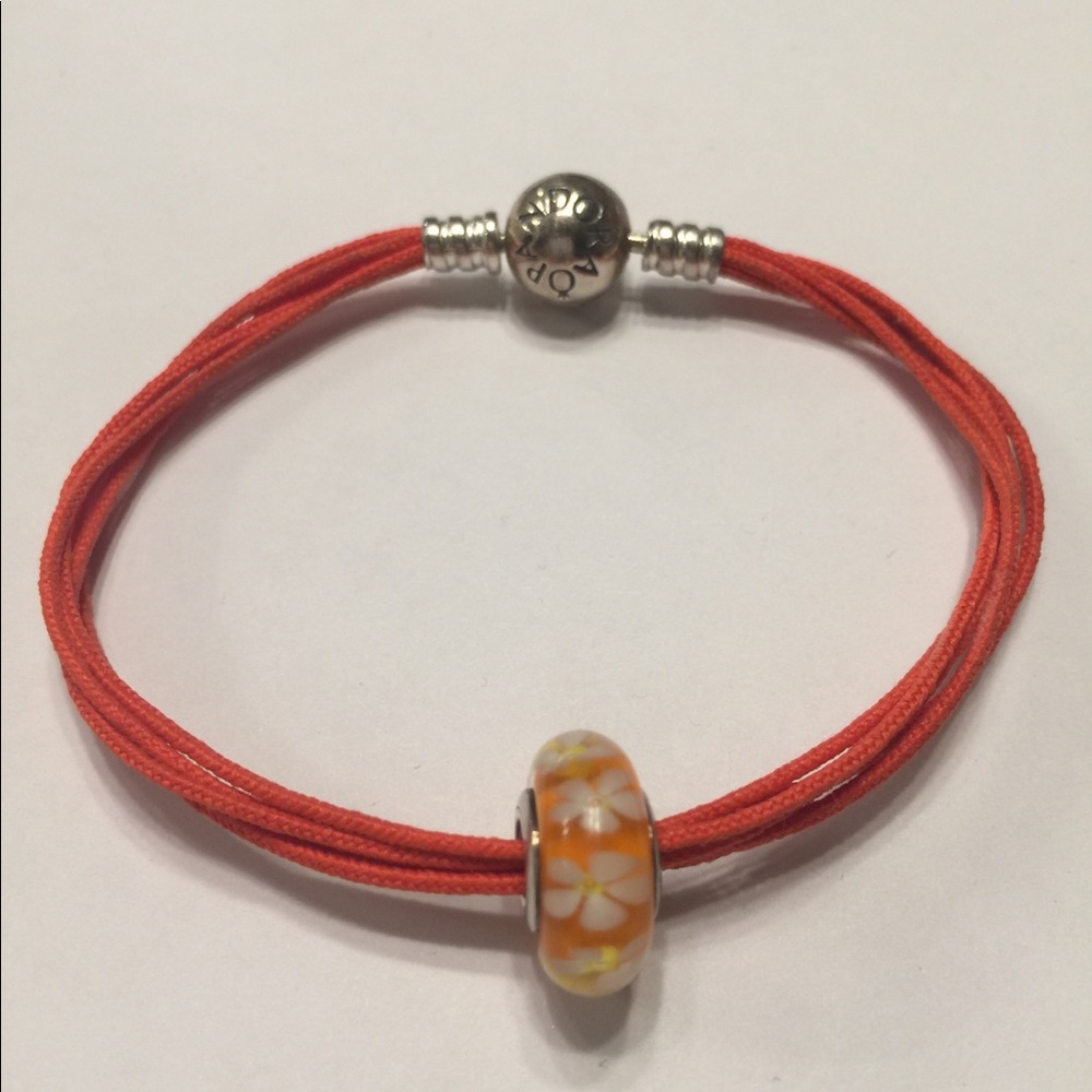 Today Sale !! Orange Muti-Strand Cord Bracelet